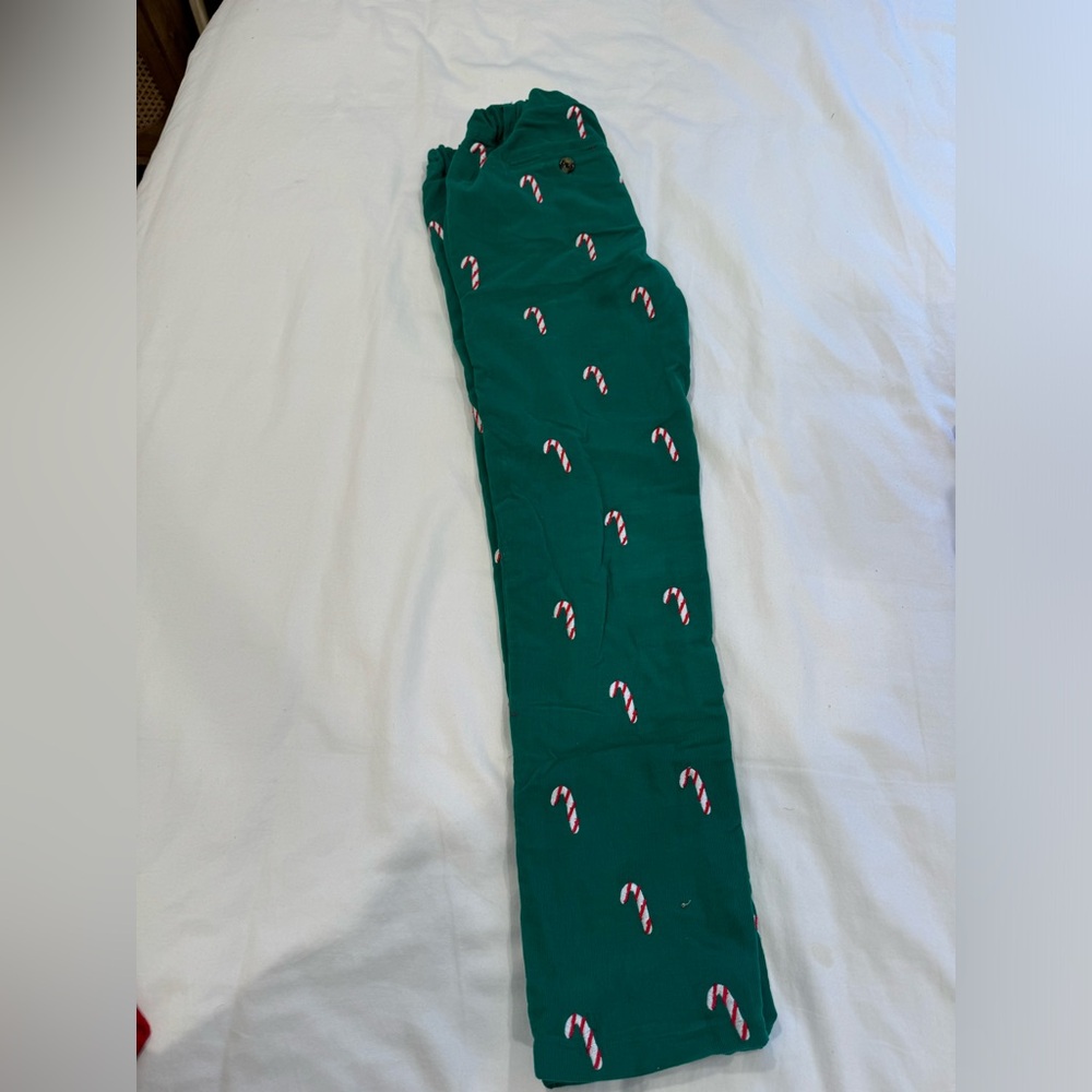 Candy Cane Applique Corduroy Pants Smockingbird Christmas pants
